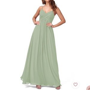 AZAZIE Shannon bridesmaid dress in dusty sage color